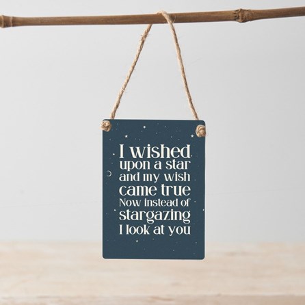 'I Wished Upon A Star' Mini Metal Sign 'I Wished Upon A Star' Mini Metal Sign