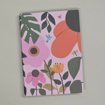 Illustrated Journal - 'Sunday Morning' Home Accessories Pink Flower Daily Planner Notepad Memo Pads Notebooks Organisers