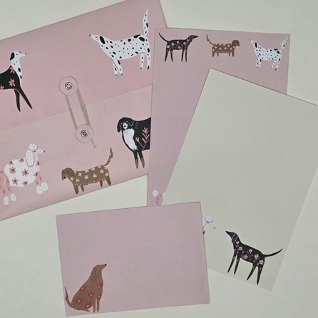 Illustrated Writing Paper Set - 'Dogs' Roger La Borde Writing Paper Set with Dogs Illustrations