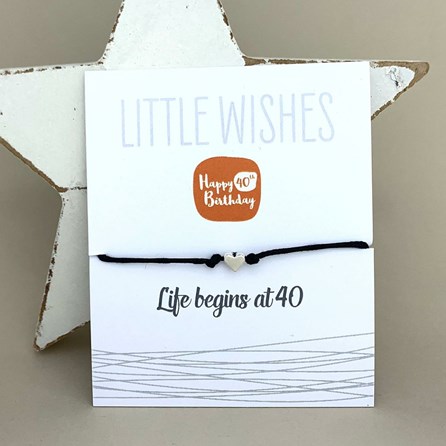 'Life Begins At 40' Wish Bracelet 'Life Begins At 40' Wish Bracelet