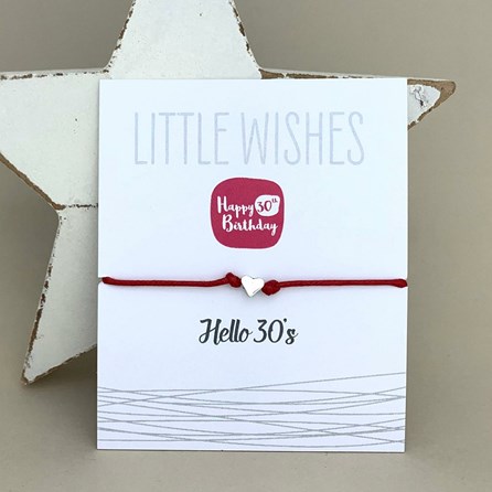 'Hello 30's' Wish Bracelet 'Hello 30's' Wish Bracelet