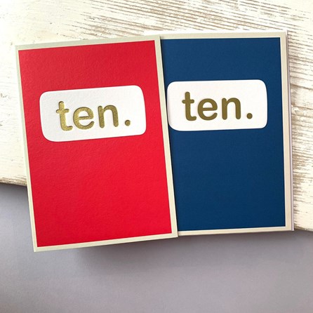 'Ten.' Children's Birthday Card