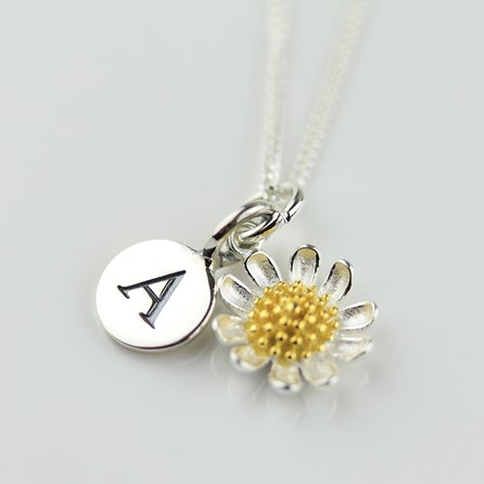 Personalised Sterling Silver Daisy Necklace Personalised Sterling Silver Daisy Necklace