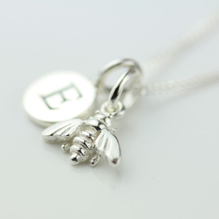 Personalised Miniature Silver Bee Necklace Personalised Miniature Silver Bee Necklace