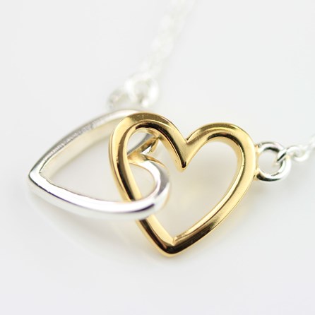 Interlocking Perfect Pair Of Hearts Necklace Interlocking Perfect Pair Of Hearts Necklace