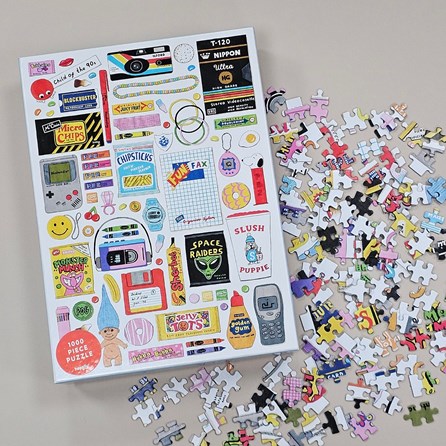 In The 90s 1000 Piece Jigsaw Puzzle Family Fun Retro Jigsaw Puzzle Gifts For Mother's Day Gifts Father's Day Gifts