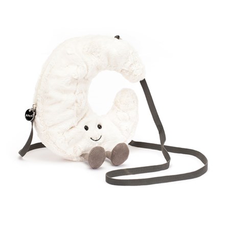Jellycat Amuseable Moon Bag Jellycat moon moon jellycat Jellycat Amuseable Moon bag plush soft white smile
