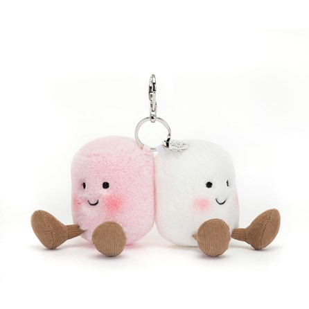 Jellycat Amuseable Pair of Marshmallows Bag Charm Jellycat bag charm Jellycat Soft Toy Plush Jellycat Keyring Jellycat Amuseable Marshmallows