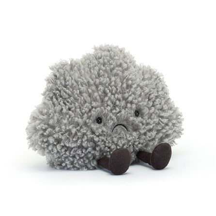 Jellycat Amuseable Storm Cloud Jellycat cloud cloud jellycat Jellycat Amuseable Storm Cloud plush grey frown