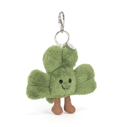 Jellycat Amuseables Siofra Shamrock Bag Charm Super Soft Jellycat Plush Soft Toys Collectables Amuseables Siofra Shamrock Bag Charm