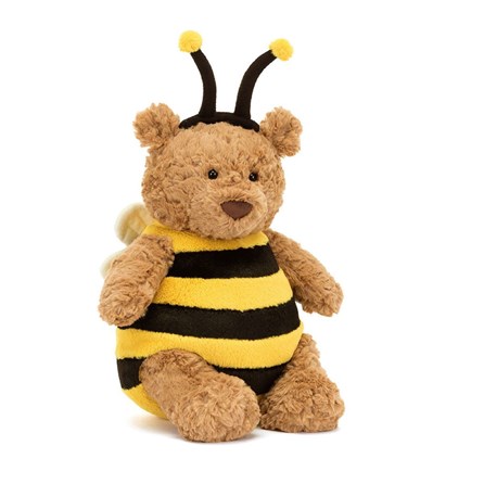 Jellycat Bartholomew Bear 'Bumblebee' Jellycat Teddy Bear Jellycat Bartholomew Bear Jellycat Spring Collection Soft Cuddly Toy Plush