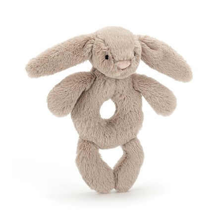 Jellycat Bashful Beige Bunny Ring Rattle Jellycat Bunny Jellycat Bunnies Jellycat Plush Bashful Bunny Grabber Rattle Beige Bunny