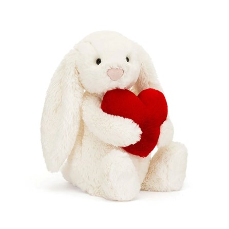 Jellycat Bashful Red Love Heart Bunny Original Jellycat Bunny Jellycat Bunnies Jellycat Plush Bashful Bunny Holding Love Heart