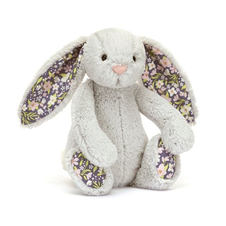 Jellycat Blossom Silver Bunny 'Bloom' Small Jellycat Easter Jellycat Bunny Jellycat Bunnies Jellycat Blossom Bunnies Soft Cuddly Toy Rabbit
