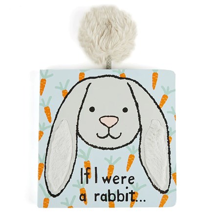 Jellycat If I were a Rabbit Board Book - Grey Jellycat If I were a Rabbit Board Book - Grey
