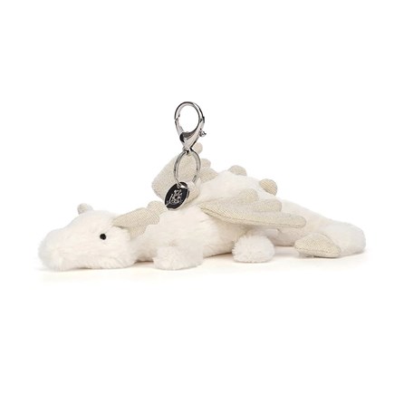 Jellycat Snow Dragon Bag Charm Jellycat snow dragon huge dragon jellycat plush jellycat dragon soft huge white