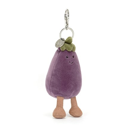 Jellycat Vivacious Aubergine Bag Charm Jellycat Vivacious Aubergine Bag Charm
