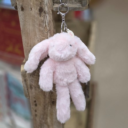 Katie The Plush Light Pink Bunny Keyring