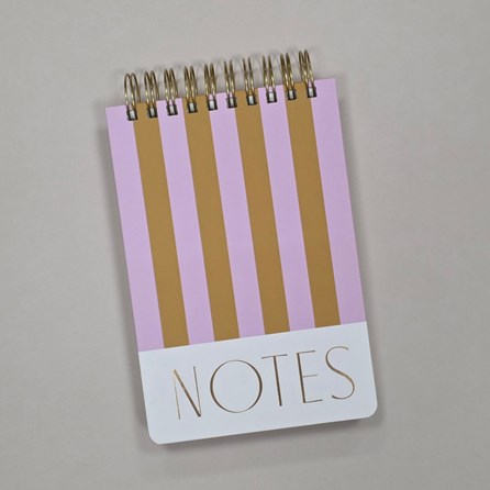 Large Chunky Notepad - Lilac and Ochre Stripes Diary Journal Planner Notebook Notepad Stationary Memo Writing Calendar Planning Book Christmas Gift