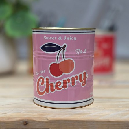 Large Storage Tin - Cherry Home Accessories Quirky Metal Storage Tins New Home Gifts Birthday Gifts Mother's Day Gifts