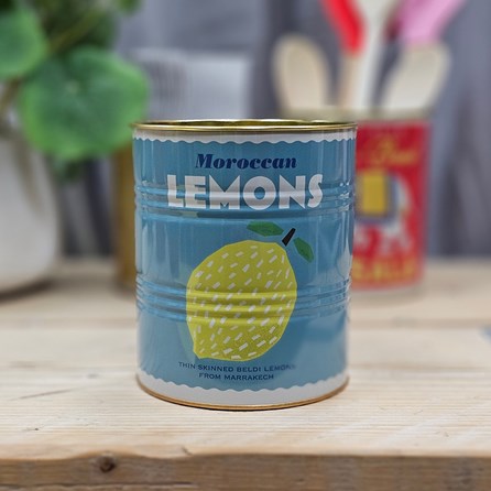 Large Storage Tin - Lemons Home Accessories Quirky Metal Storage Tins New Home Gifts Birthday Gifts Food Design