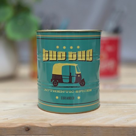 Large Storage Tin - Tuc Tuc Coriander Home Accessories Quirky Metal Storage Tins New Home Gifts Birthday Gifts Father's Day Gifts