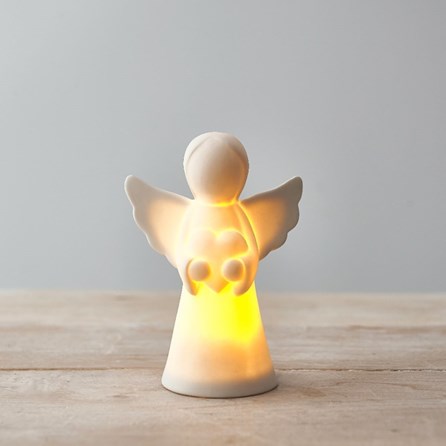 LED Angel with Heart Christmas Ornament LED Angel with Heart Christmas Ornament