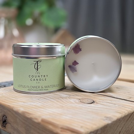 Home Fragrance Gifts Scented Candles Gifts Gifts For Women Gifts For Men Lotus Flower & Waterlily Lotus Flower & Waterlily Tin Candle