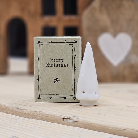 Matchbox Christmas Tree 'Merry Christmas' Christmas Table Decorations Festive Gifts Porcelain Gifts Ceramic Xmas Christmas Tree