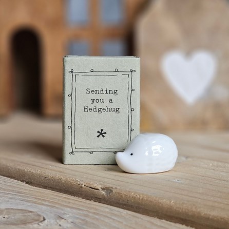 Matchbox Hedgehog 'Sending You A Hedgehug' Home Decorations Homeware Gifts Sentiment Keepsake Gifts Porcelain Gifts Matchbox Hedgehog Hedgehug