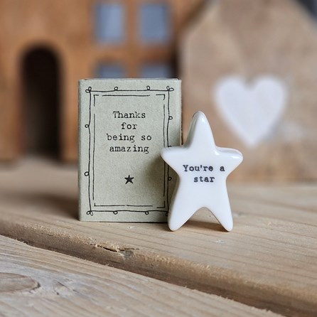 Matchbox Star 'Thanks For Being So Amazing' Home Decorations Homeware Gifts Sentiment Keepsake Gifts Porcelain Gifts Matchbox Star Thanks