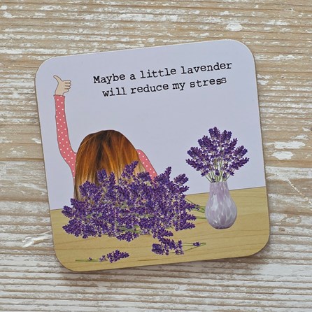 'Maybe a Little Lavender...' Drinks Coaster Rosie Made A Thing Coaster Funny Gifts Novelty Humourous Humour Quirky Gifts