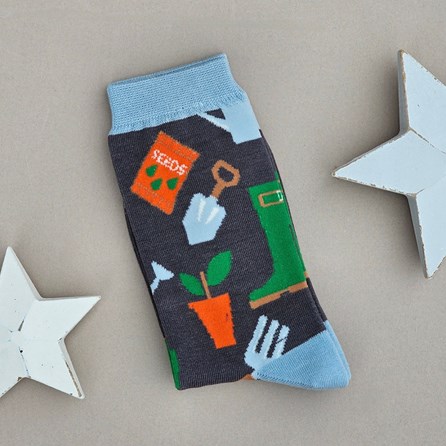 Men's Bamboo Gardening Gear Socks in Charcoal Men's socks father's day socks bamboo socks gardening gear charcoal one size