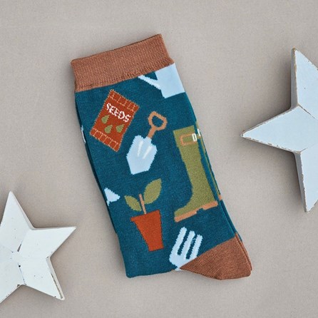 Men's Bamboo Gardening Gear Socks in Teal Men's socks father's day socks bamboo socks gardening gear teal one size