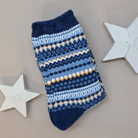 Warm Super Soft Thick Winter Socks Fair Isle Design Bed Socks Gifts For Men