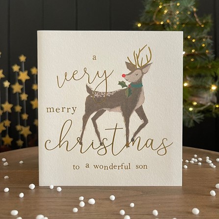 'Merry Christmas Wonderful Son' Christmas Card 'Merry Christmas Wonderful Son' Christmas Card
