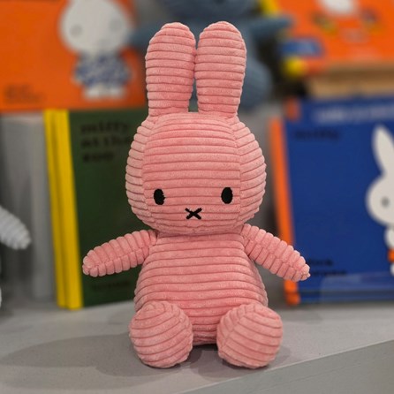 Miffy Corduroy Bubblegum Pink - 23cm Super Soft Loveable Cuddly Soft Toy Miffy Bunny Rabbit Corduroy Gifts For Children