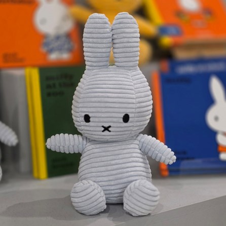 Miffy Sitting Corduroy Ice Blue - 23cm Super Soft Loveable Cuddly Soft Toy Miffy Bunny Rabbit Corduroy Gifts For Children