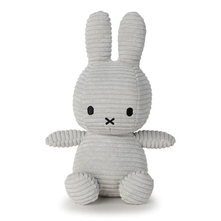 Miffy Sitting Corduroy Soft Grey - 23cm Miffy Sitting Corduroy Soft Grey - 23cm