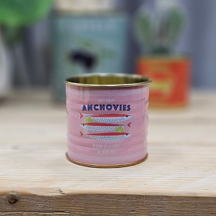 Mini Storage Tin - Anchovies Home Accessories Quirky Metal Storage Tins New Home Gifts Birthday Gifts Food Design