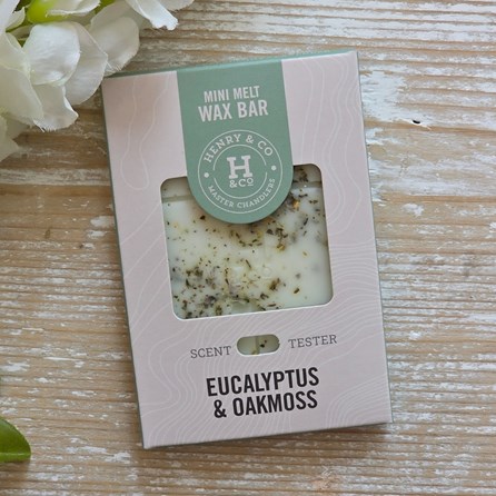 Mini Wax Melt Bar - Eucalyptus & Oakmoss Vegan Friendly Scented Wax Melts Home Fragrance New Home Gifts Henry & Co