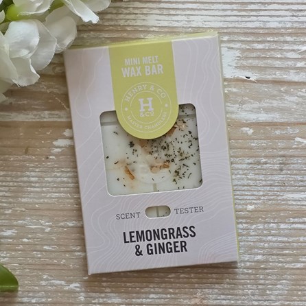 Mini Wax Melt Bar - Lemongrass & Ginger Vegan Friendly Scented Wax Melts Home Fragrance New Home Gifts Henry & Co