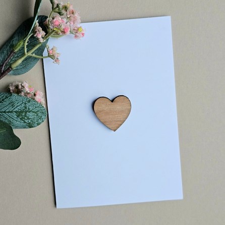 Mini Wooden Heart Token and Card Wooden Sentiment Token Wooden Keepsake Gift Sentiment Gifts Sentiment Greetings Card Valentine Gifts