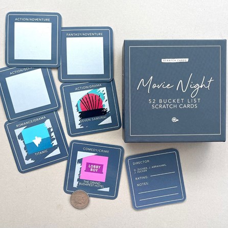 Movie Night Bucket List Scratch Cards Movie Night Bucket List Scratch Cards
