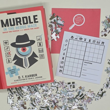 Murdle in the Hedge Maze 500 Piece Jigsaw Puzzle Murdle Jigsaw Puzzle Problem Solving Crime Murder 500 Piece Puzzle