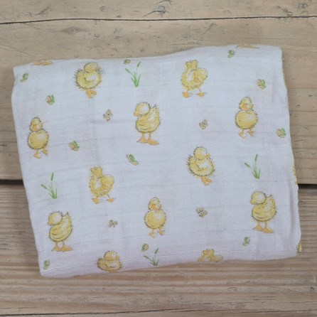 Muslin Square - Ducks Muslin Square Ducks Burp Cloth Comfort Blanket Bibs Breast Feeding Cover New Baby Gifts Newborn