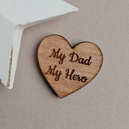 'My Dad, My Hero' Heart Pocket Token Father's Day Gifts Dad Gifts Sentiment Keepsake Gifts Gifts For Men Birthday Gifts