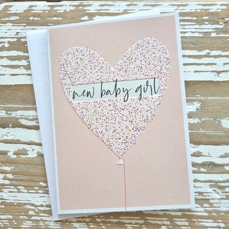 'New Baby Girl' Greetings Card 'New Baby Girl' Greetings Card