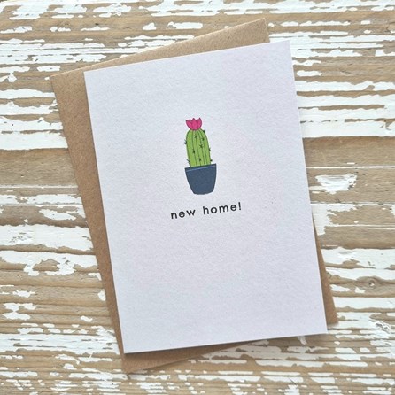 'New Home!' Cactus Card