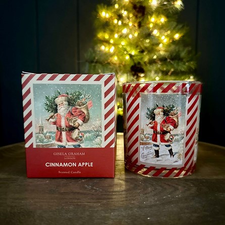 Nostalgia Santa Cinnamon Apple Scented Boxed Candle Pot Christmas Gifts Home Fragrance Gifts Christmas Candles Cinnamon Apple Scented Candle Gisela Graham